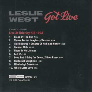 4CD/Box Set Leslie West: Got Live