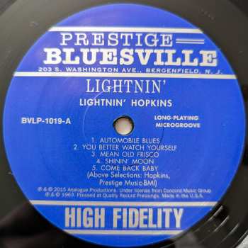 LP Lightnin' Hopkins: Lightnin' (The Blues Of Lightnin' Hopkins)