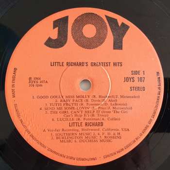 LP Little Richard: The Most Dynamic Entertainer Of The Generation : His Greatest Hits