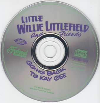 CD Little Willie Littlefield And Friends: Going Back To Kay Cee