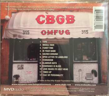 CD Living Colour: Live August 19, 2005 - CBGB OMFUG Masters: The Bowery Collection