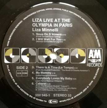 LP Liza Minnelli: Live At The Olympia In Paris