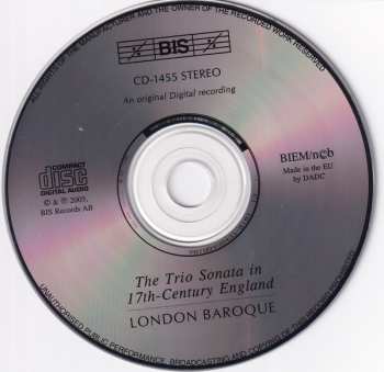 CD London Baroque: The Trio Sonata In 17th-Century England