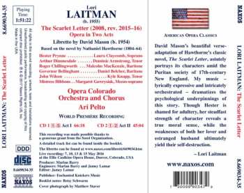 2CD Lori Laitman: The Scarlet Letter