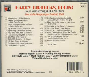 CD Louis Armstrong And His All-Stars: Happy Birthday Louis! Live At The Newport Jazz Festival 1960