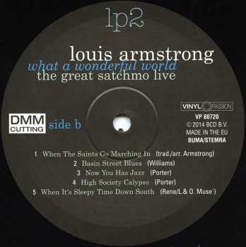 2LP Louis Armstrong: What A Wonderful World: The Great Satchmo Live