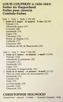 CD Louis Couperin: Couperin: Suites For Harpsichord