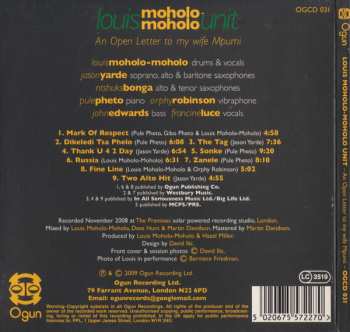 CD Louis Moholo-Moholo Unit: An Open Letter To My Wife Mpumi