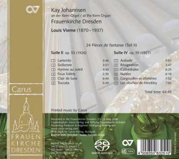 SACD Louis Vierne: Frauenkirche Dresden Orgelwerke = Organ Works: Pièces De Fantaisie Op. 51 & 54