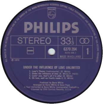 LP Love Unlimited: Under The Influence Of... Love Unlimited