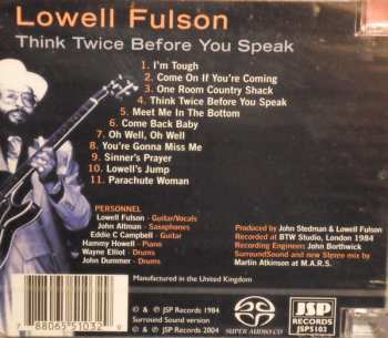 SACD Lowell Fulson: Think Twice Before You Speak
