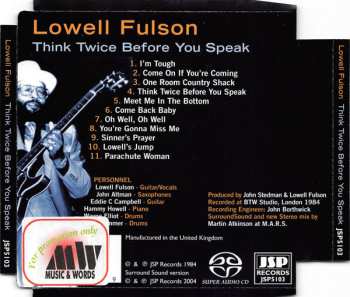 SACD Lowell Fulson: Think Twice Before You Speak