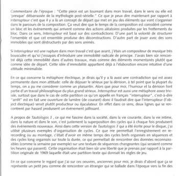 CD Luc Ferrari: Interrupteur / Tautologos 3