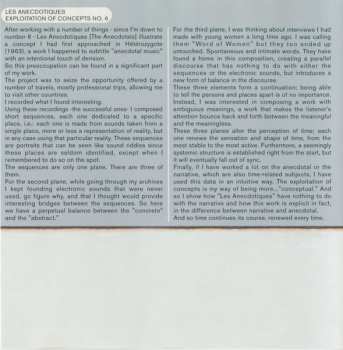 CD Luc Ferrari: Les Anecdotiques: Exploitation Des Concepts N° 6