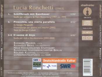 CD Lucia Ronchetti: Schiffbruch Mit Zuschauer - Pinocchio Una Storia Parallela - Il Sonno Di Atys
