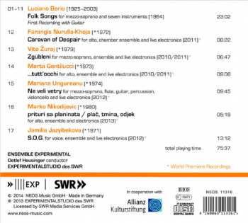 CD Luciano Berio: Folk Songs