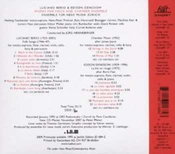 CD Luciano Berio: Works For Voice And Chamber Ensemble