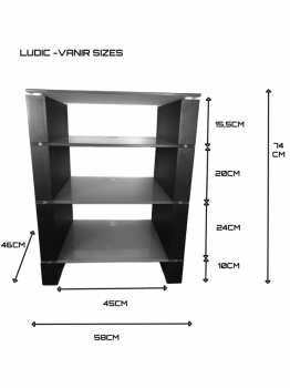 Hi-Fi Ludic - Vanir Audiorack  + černé sklo