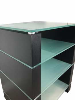 Hi-Fi Ludic - Vanir Audiorack Black + Frosted Glass