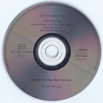 CD Ludwig van Beethoven: Sonata In D Minor Op. 31 No. 2 ≪The Tempest≫ - 6 Bagatellen Op. 126 - Sonata In E Flat Major Op. 7