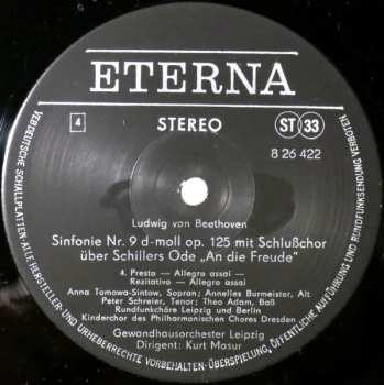 2LP Ludwig van Beethoven: Sinfonie Nr. 9 D-moll Op. 125 (Mit Schlußchor Über Schillers Ode »An Die Freude«) / Sinfonie Nr. 2 D-dur Op. 36