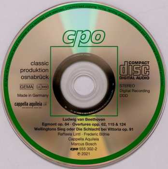 SACD Ludwig van Beethoven: Egmont Op. 84 ∙ Wellingtons Sieg Op. 91 ∙ Three Overtures Opp. 62, 124 & 115
