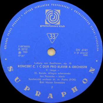 LP Ludwig van Beethoven: Koncert Č. 1 C Dur Pro Klavír A Orchestr, Op. 15