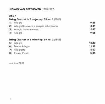 2CD Ludwig van Beethoven: String Quartets Op. 59 "Razumovsky" / String Quintet Op. 29