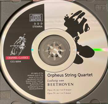CD Ludwig van Beethoven: Op. 18, No. 3 In D Major / Op. 59, No. 1 In F Major
