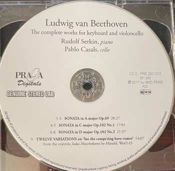 2CD Ludwig van Beethoven: Sonatas Opp.5, 69, 102, Variations WoO.45, 46, Op.66