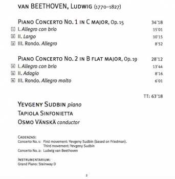 SACD Ludwig van Beethoven: Piano Concertos 1 & 2