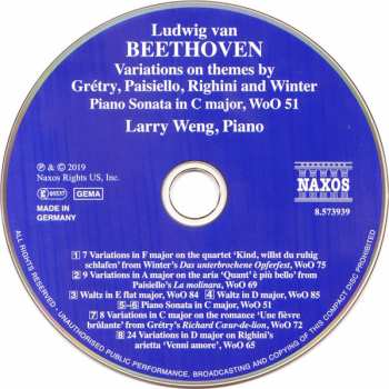 CD Ludwig van Beethoven: Piano Variations