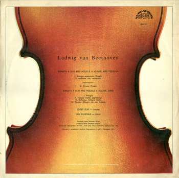 LP Ludwig van Beethoven: Sonáta A Dur Pro Housle A Klavír, Kreutzerova /  Sonáta F Dur Pro Housle A Klavír, Jarni