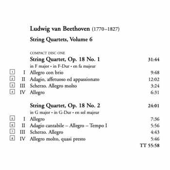 3CD Ludwig van Beethoven: String Quartets Complete Opus 18 Volume 6
