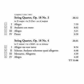 3CD Ludwig van Beethoven: String Quartets Complete Opus 18 Volume 6