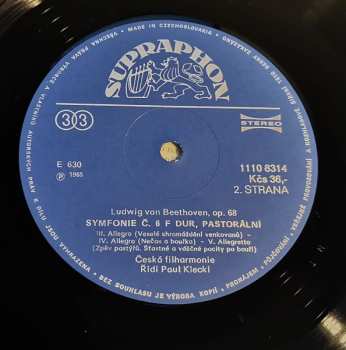 LP The Czech Philharmonic Orchestra: 6·Symfonie F Dur Pastorální