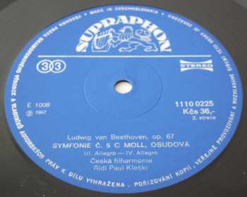 LP The Czech Philharmonic Orchestra: 5·Symfonie C Moll Osudová