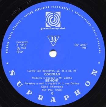 2LP The Czech Philharmonic Orchestra: Symfonie Č. 9 D-Moll - S Ódou "Na Radost" / Coriolanus / Egmont (2xLP + BOOKLET)