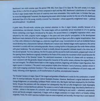 CD Ludwig van Beethoven: Violin Sonatas Nos. 6 & 9 Kreutzer