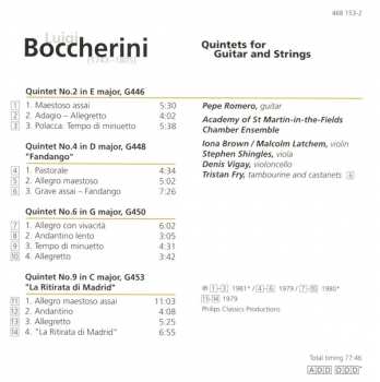 CD Luigi Boccherini: Guitar Quintets