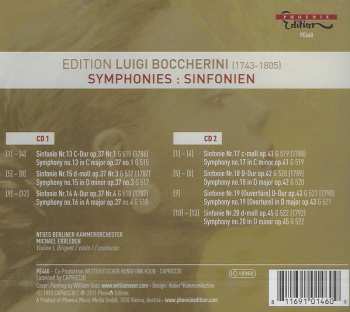 CD Luigi Boccherini: Edition Luigi Boccherini / Symphonies : Sinfonien