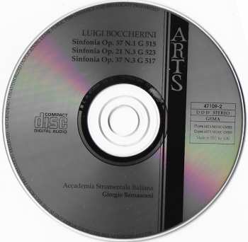 CD Luigi Boccherini: Sinfonie Op.37 N.1 G515, Op.37, N.3 G517, Op.21, N.3 G523 - Vol.2