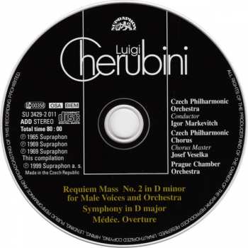 CD The Czech Philharmonic Orchestra: Requiem Mass No. 2 / Symphony In D Major / Médée