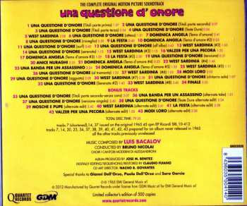 CD Luis Bacalov: Una Questione D'Onore (Colonna Sonora Originale) LTD