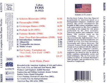 CD Lukas Foss: Complete Works For Solo Piano