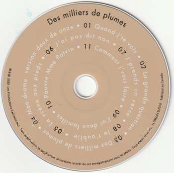 CD Lynda Lemay: Des Milliers De Plumes DIGI