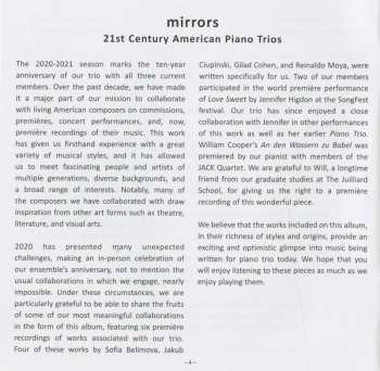 CD Lysander Piano Trio: Mirrors: 21st Century American Piano Trios