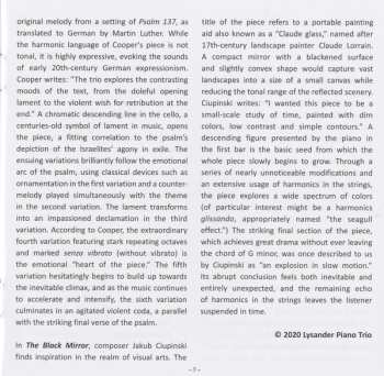 CD Lysander Piano Trio: Mirrors: 21st Century American Piano Trios