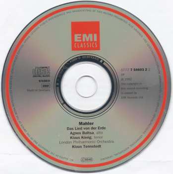 CD Gustav Mahler: Das Lied von der Erde