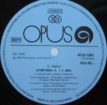 2LP/Box Set Gustav Mahler: Symphony No. 7